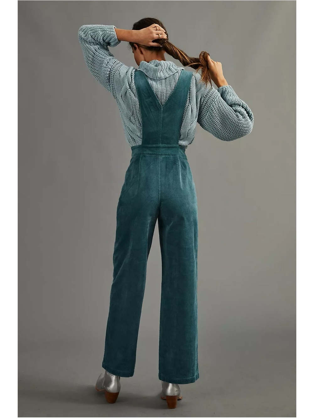 Pilcro Deep-V Corduroy Jumpsuit - Picture 2 of 7